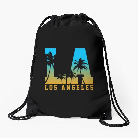 Los Angeles La California Drawstring Bags
