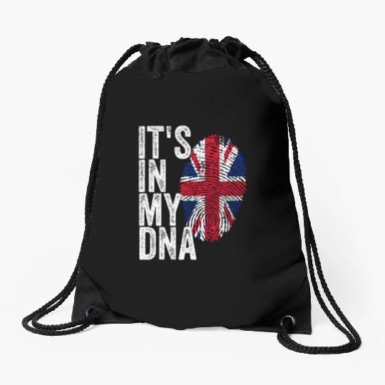 It'S In My Dna Uk Union Jack England Flag Eu Drawstring Bags