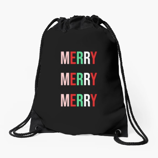 Merry Merry Merry Drawstring Bags