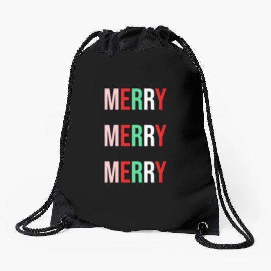 Merry Merry Merry Drawstring Bags