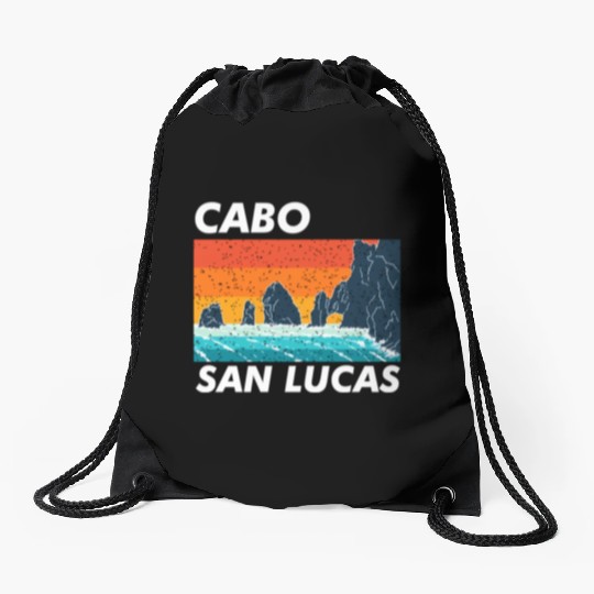 Cabo San Lucas Spring Break Meco Baja California Drawstring Bags