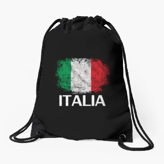 Italia Flag For Italy Italian Italiano Drawstring Bags