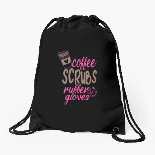 Scrub Medical Patient Coffee Scrubs And Rubber Drawstring Bags