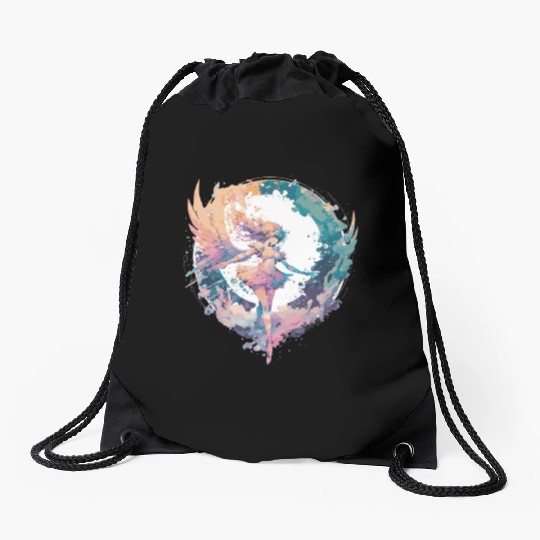 Watercolor Fairy Fairycore Grunge Pastel Goth Aest Drawstring Bags