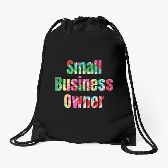 Small Business Owner tie dye Drawstring Bags