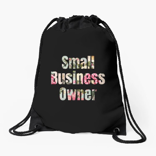 Small Business Owner roses Drawstring Bags