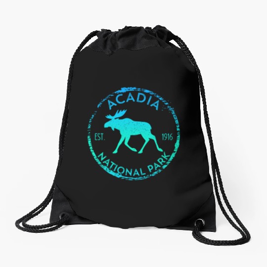 Acadia National Park Np Maine Moose Drawstring Bags