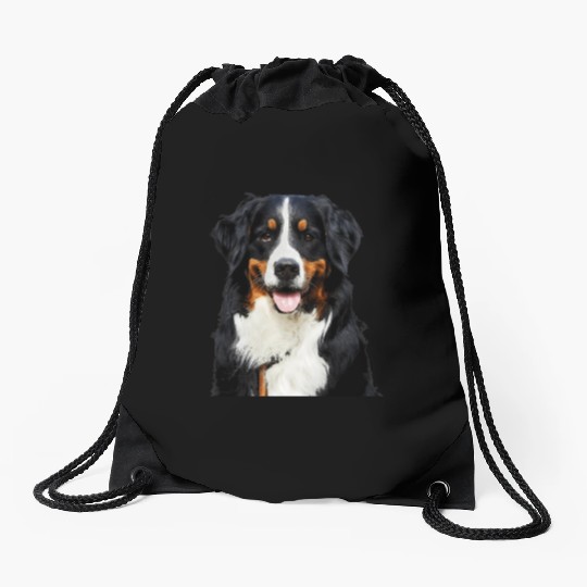 Portrait Of Bernese Mountain Dog Drawstring Bags