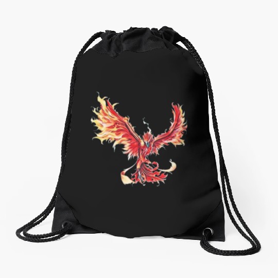 Phoenix From The Ashes Mythical Fire Bird Phoenix Drawstring Bags