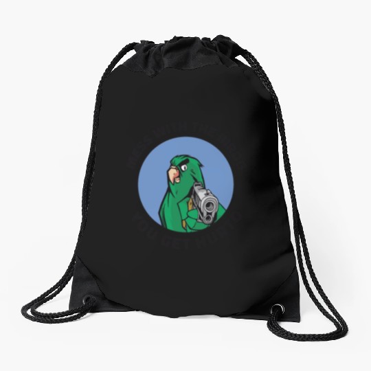 Bird Cartoon Birdwatching Bird Owner Drawstring Bags