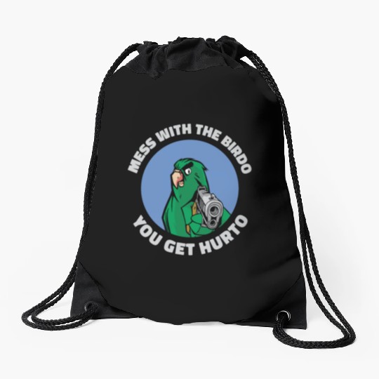 Bird Cartoon Birdwatching Bird Owner Drawstring Bags