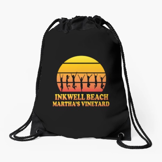 Inkwell Beach Oak Bluffs Martha'S Vineyard Ma Drawstring Bags