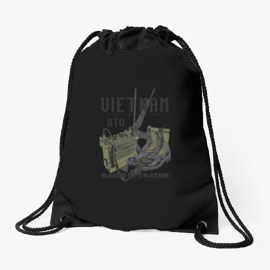 Vietnam Veteran Radio Operator Drawstring Bags