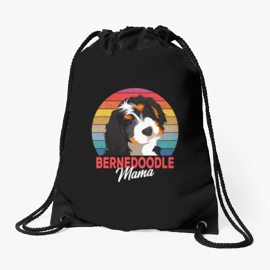 Bernedoodle Mama Dog Mom Owner Drawstring Bags