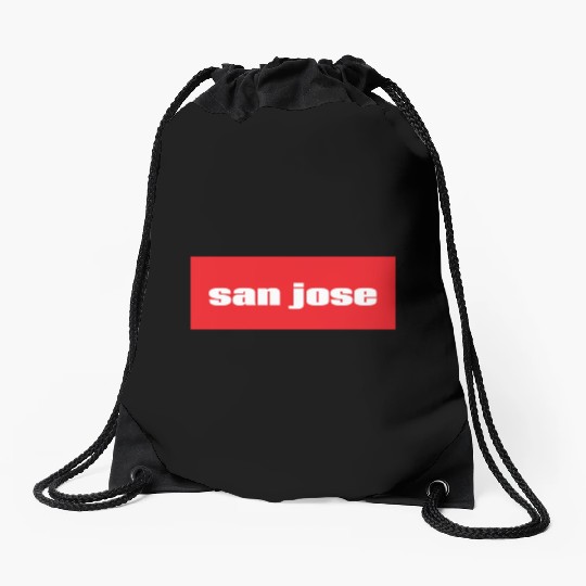 San Jose California Drawstring Bags