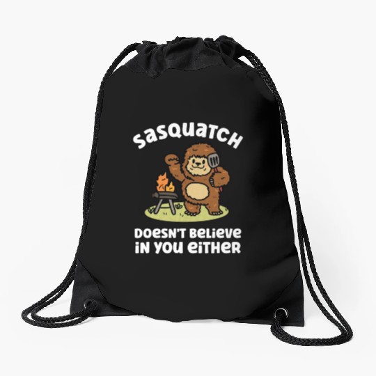 Sasquatch Bigfoot Doesn't Believe Either Summer Drawstring Bags