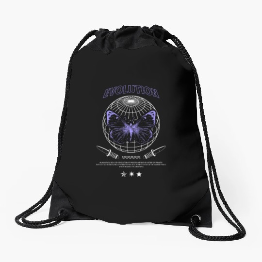 Butterfly Evolution Drawstring Bags