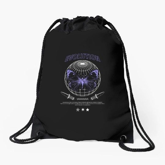 Butterfly Evolution Drawstring Bags