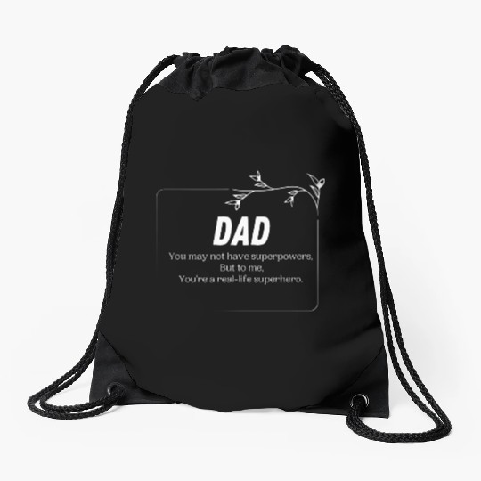Superhero Dad ,Father's Day , Fathers Day Gift Drawstring Bags