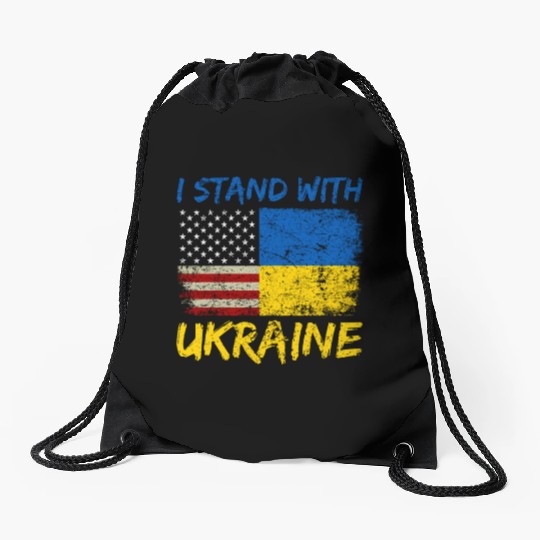 Ukraine Flag Ukrainian Ukraine Pride Drawstring Bags