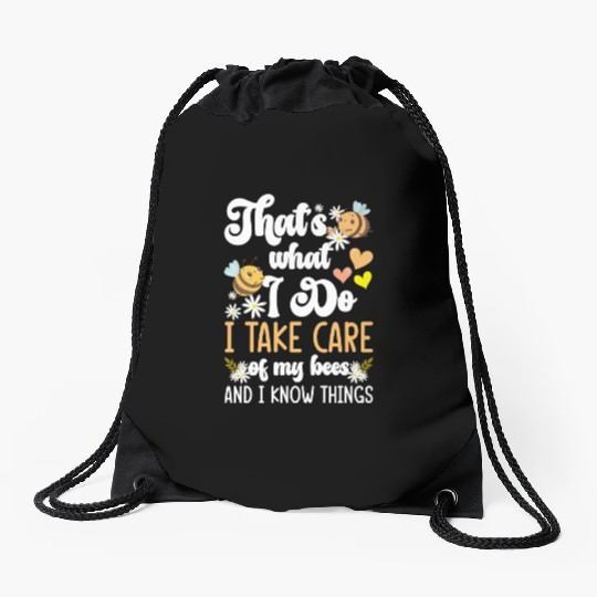 Beekeeper Flower Sting Protection Of Species Drawstring Bags