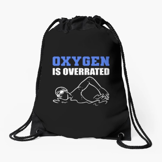 Funny Swimming Pun Lifeguard Drawstring Bags