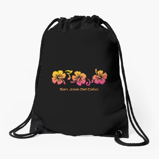 San Jose Del Cabo Mexico Hibiscus Souvenir Drawstring Bags
