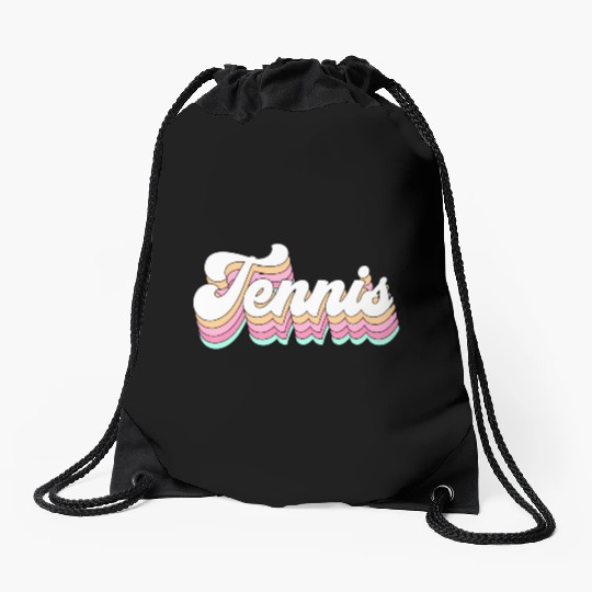 Tennis Pastel Aesthetic Forn Drawstring Bags