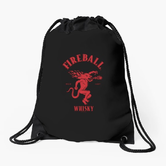 Fireball Whiy Red Hot Burns Like Hell V2 Drawstring Bags