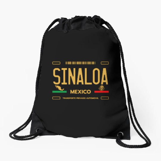 Sinaloa Meco License Plate Aesthetic Sinaloa Drawstring Bags