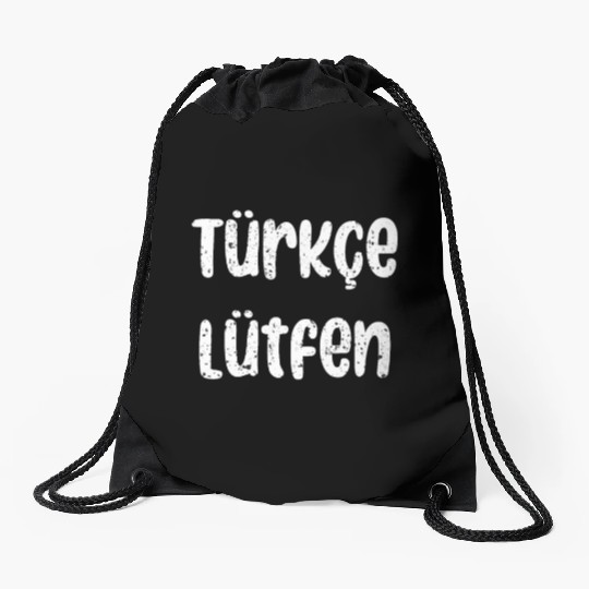 Türkçe Lütfen Turkish Teacher Back To School Drawstring Bags