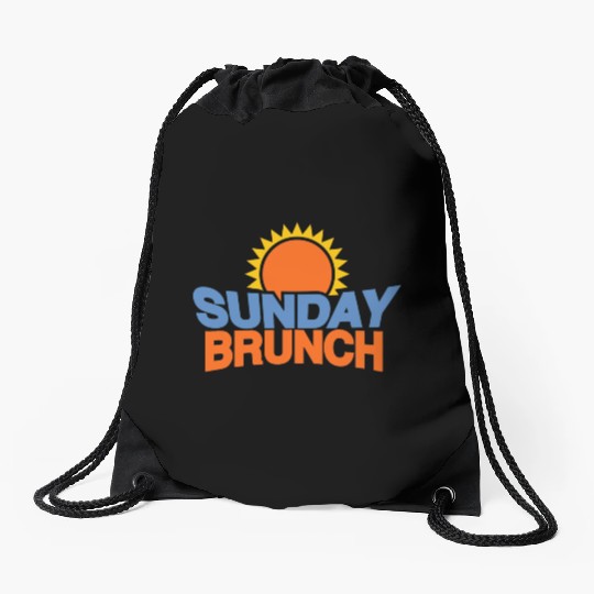 Sunday Brunch Drawstring Bags