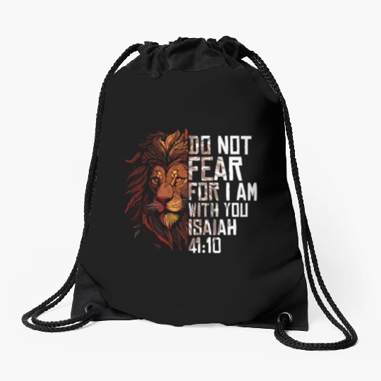 Christian Religious Bible Scriptures Sayings Lion Drawstring Bags