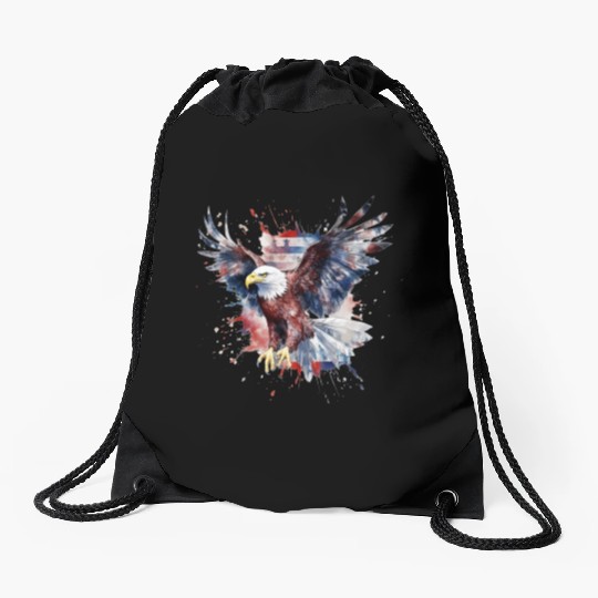 Eagle 4Th July Independent Day Drawstring Bags