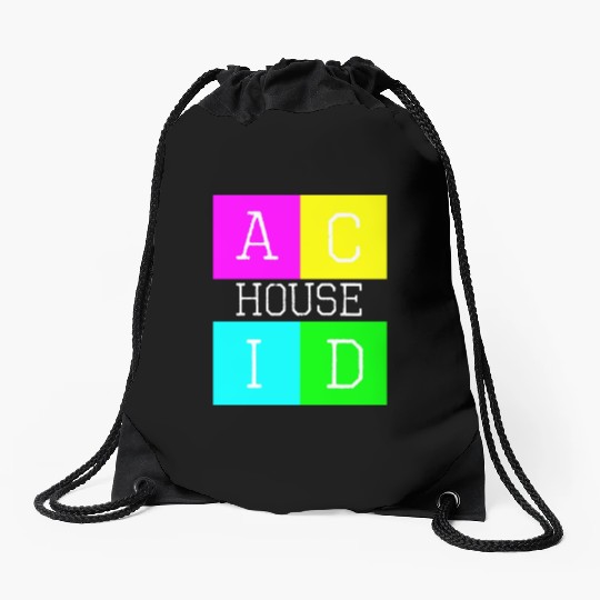 Acid house logo Drawstring Bags