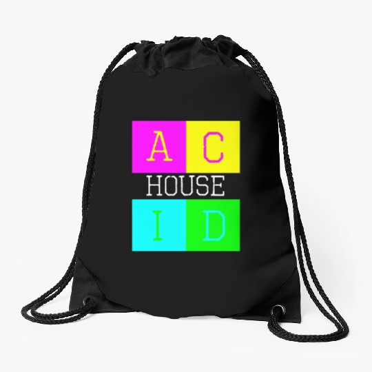 Acid house Drawstring Bags
