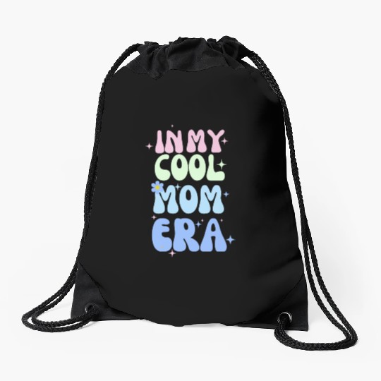 In My Cool Mom Era Lover Groovy Butterfly Lover Drawstring Bags