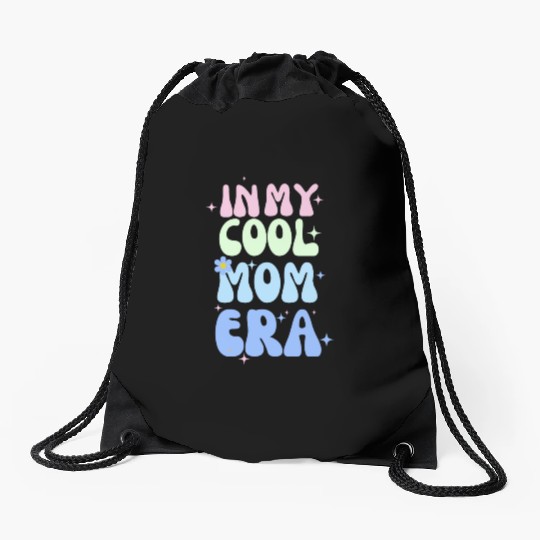 In My Cool Mom Era Lover Groovy Butterfly Lover Drawstring Bags