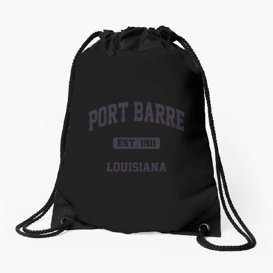 Port Barre Louisiana La State Athletic Style Drawstring Bags