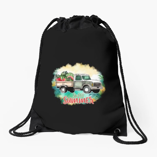 Summer vibes Drawstring Bags