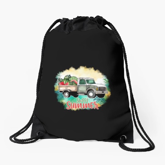Summer vibes Drawstring Bags