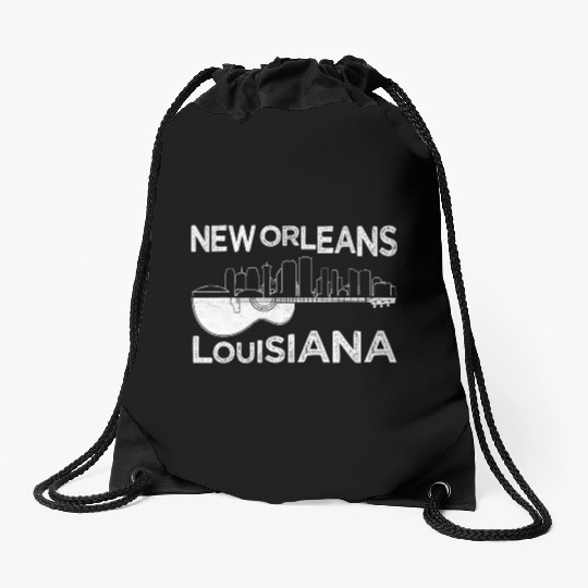 Souvenir New Orleans Guitar Music Louisiana New Drawstring Bags