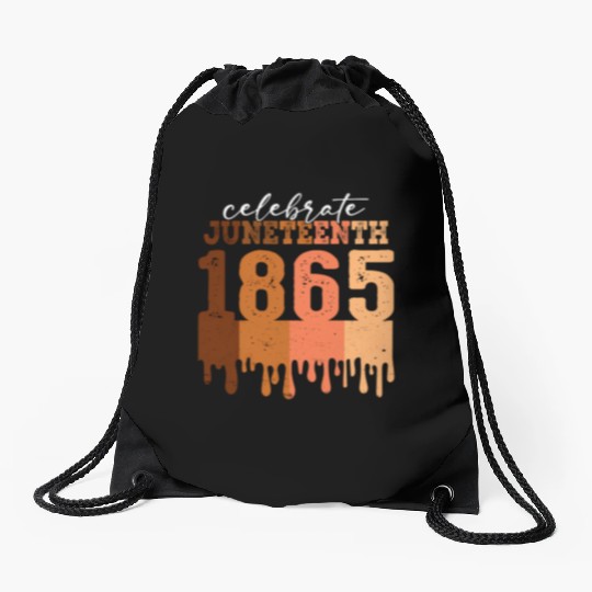 Celebrate Juneteenth 1865 Black Wo African America Drawstring Bags