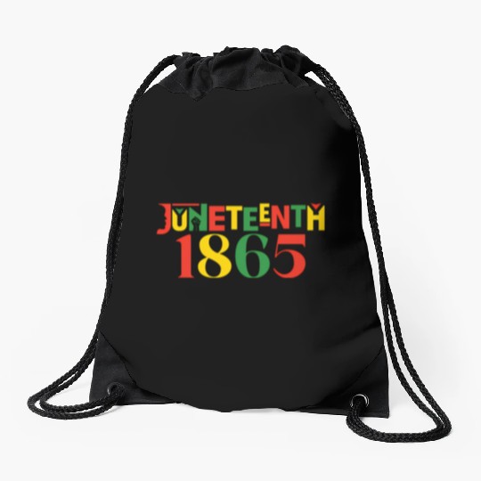 Juneteenth 1865 Leopard Celebrate African Drawstring Bags