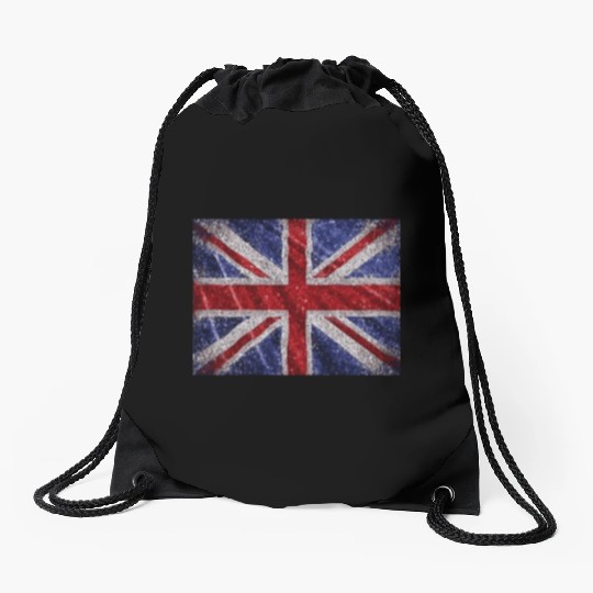Union Jack Retro British Flag Great Britain UK Drawstring Bags