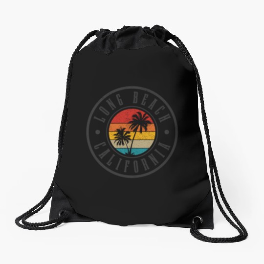 Long Beach California Drawstring Bags