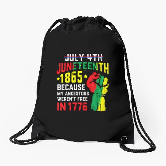 July 4Th Juneteenth 1865 African Melanin Black Pro Drawstring Bags