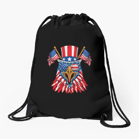 America Eagle USA Patriots American Pride Drawstring Bags