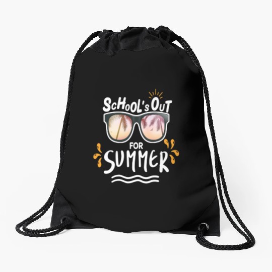 Last Day Of School Teacher Schools Out For Summer Drawstring Bags