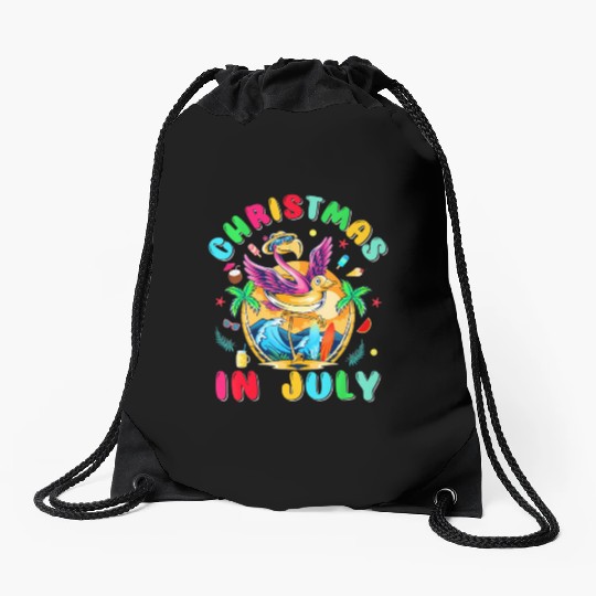 Just A Girl Who Loves Christmas In July Summer Drawstring Bags